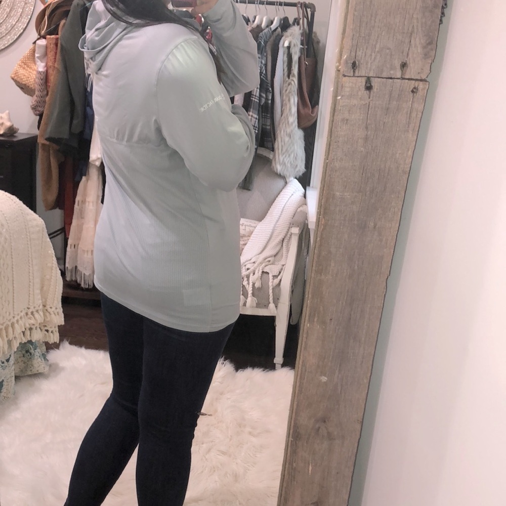Habit size medium blue grey solar factor hooded pullover athletic top - Picture 3 of 9